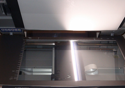 Scanneur à plat sur une imprimante-scanneur combinée Epson