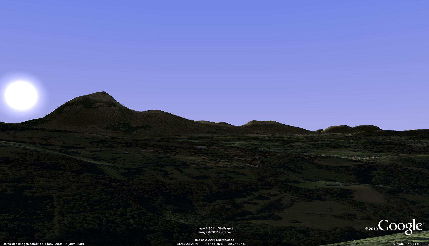 Chaine des Puys vue du golf de Royat Chaine des Puys vue du golf de Royat